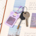 Miniatyrbild 3 av 6: Gör-det-själv fotokortshållare Kawaii Bear Nyckelring Söt akryl Kpop Idol Star Fotoram Nyckelring Hänge Nyckelhållare Present A-purple