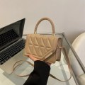Miniatyrbild 4 av 6: Nytt mode axelväska Rutigt PU-läder Damhandväskor Designer Crossbody-väskor för kvinnor Khaki 20x13x7cm