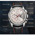 Miniatyrbild 3 av 6: relogio masculino PAGANI DESIGN Män Quartz Klockor Lyxmärken Mode Tidsinställd rörelse Militär Klockor Läder Quartz Klockor black red B