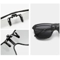 Miniatyrbild 4 av 6: VIVIBEE 2023 Cool Flip Up Clip On Solglasögon Polarized TR90 Photochromic Driving Square Oversized UV400 Fishing Solglasögon 5 Night Vision with case