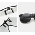 Miniatyrbild 4 av 6: VIVIBEE 2023 Cool Flip Up Clip On Solglasögon Polarized TR90 Photochromic Driving Square Oversized UV400 Fishing Solglasögon 6 Photochromic without case