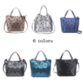 Miniatyrbild 3 av 6: Bao-väskor för kvinnor Lyxiga hink Designer Mode Messenger Crossbody-väska Dam Geometriska axelhandväskor Tygväska Handväska black