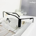Miniatyrbild 1 av 6: 2022 New Retro Double Bridges Herr Solglasögon Mode Svarta Klara Glasögon Trending Hollow Leopard Blå Solglasögon Män Kvinnor Shad A01 Black Clear Sunglasses