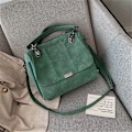 Miniatyrbild 1 av 6: Matt handväska för damer Scrub axelväska för kvinnor Crossbody-väska med stor kapacitet PU-läder Casual Tote Resehandväska Boston kvinnlig väska Green