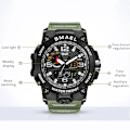 Miniatyrbild 4 av 6: SMAEL Dual Display Digital LED Watch Pointer Typ Quartz Elektriska klockor Relogio Masculino Uomo Sportklocka 1545 CAMOBLUE