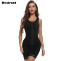 Miniatyrbild 3 av 6: Helkroppsdräkt Shapewear Kvinnor Body Shaper Bantning Underkläder S-6XL Plus Size Modelleringsrem Fitness Midja Slida Magen Cincher Beige 4XL