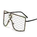 Miniatyrbild 3 av 6: Lyx Diamanter Steampunk Solglasögon Kvinnor Män Oversized Rhinestone Glasögon Gör-det-själv-trender Personlighet Glasögon De Sol Oculos C7 as pictures showed