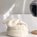 Miniatyrbild 4 av 6: DrapingEarsHat Kvinnor Höst Och Vinter Stickad Hatt Vinter Varm Koreansk Version Av Japansk Hatt Brown 54-58cm