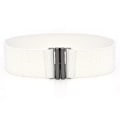 Miniatyrbild 1 av 6: Brett resårbälte Enfärgad korsettbälte Metallspänne Dammode Cummerband Stretch Cinch midjeband Dam midjebälte style 1-white One Size