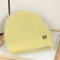 Miniatyrbild 1 av 6: Ins Solid Shiny Color Beanies SkulliesLetter Kvinna Fluffig Vinterhatt För Matchande Varm Mjuk Present letter logo29
