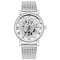 Miniatyrbild 1 av 6: Nytt mode Topp kvinnor ihåligt skelett Faux mekanisk watch dam mesh kvarts armbandsur för kvinnor Relogio Feminino silver