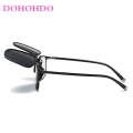Miniatyrbild 4 av 6: DOHOHDO Polarized Clip On Solglasögon Flip Up Solglasögon Rektangulära körglasögon Spegel Solglasögon Night Vision Fiskeglasögon Blue as show