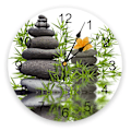 Miniatyrbild 1 av 6: Spa Stenar Blomma Väggklocka Modern Design Hem Vardagsrum Kontor Café Dekoration Konst Väggklocka LEX08798