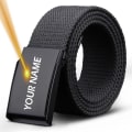 Miniatyrbild 2 av 6: Gratis gravering Plus LONG Storlek 160 150 140 130 cm Canvasbälten Herr Anpassat namn Automatiskt spänne Damer Large Big Size Jeansbälten Dark Grey 120cm