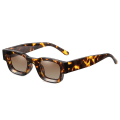 Miniatyrbild 4 av 6: DYTYMJ Polariserade solglasögon Män Liten båge Fyrkantiga solglasögon Anti Blue Light Glasögonbåge Dam/män Hip Hop Oculo Masculino LeopardTea-Polarized Free Cloth