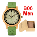 Miniatyrbild 1 av 6: BOBO BIRD Träklockor Herr & Kvinnor Läder Nylon Silikonrem Casual Quartz Watch Presentask Förpackning Surport Drop B06