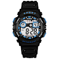 Miniatyrbild 1 av 6: SYNOKE Big Numbers Watch Herr 50M Vattentät Manklocka Alarm Stoppur Multifunktion Digitala klockor Relogio Masculino Black - Blue