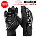 Miniatyrbild 1 av 6: ROCKBROS Cykelhandskar Thermal Höst Vinterhandskar Vindtäta SBR Touch Screen Cykelhandskar Fullfinger Stötsäkra Sporthandskar S091-4BK M
