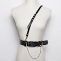Miniatyrbild 4 av 4: Mode Lyxbälten för kvinna Svart Pu-lädersele Midjebälte Goth Korsett Bondage Bälte Damaccessoarer Gotiska kläder belt 2 Adjustable