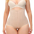 Miniatyrbild 1 av 6: Maximal kontroll gördel kvinnor massiv spets Mesh spänne byxor formknapp hög midja underkläder Shapewear fast band Beige L