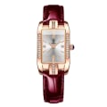 Miniatyrbild 1 av 6: POEDAGAR Mode Watch Kvinna Lyx Elegant Klocka Vattentätt Läderband Kreativ Diamant Kvinnor Watch Montre Femme Present White