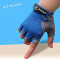 Miniatyrbild 3 av 6: Barnhandskar Halvfinger Utomhussport Barn Cykling Pojkar Flickor Skydd Antisladd Andas tunna vårsommarhandskar blue M