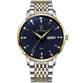 Miniatyrbild 1 av 6: POEDAGAR Brand Lyx Herrklockor Hög kvalitet Vattentät Business Casual Man Quartz Armbandsur Lysande klockor i rostfritt stål 994 gold blue