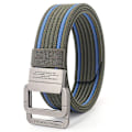 Miniatyrbild 1 av 6: Snygga män Bälten Dubbla ringar Metall Skjutspänne Canvas Stickad Snabbtorkande Jeans Accessoarer Utomhus midjerem Unisex Cinto Color8 130cm