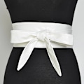 Miniatyrbild 1 av 6: Kvinnor Snörning Pu-läderbälte Nytt Bowknot Bälten Längre Bred Bind Midjeband Slips Rosett Dam Klänning Dekoration Mode 2022 White one size