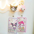 Miniatyrbild 4 av 6: Kuromi Kitty Kawaii Tecknad Transparent Bank Identitet Buss-ID Kreditkortshållare Case Infällbar märkeshållare Visitkort Kero Kero Keroppi