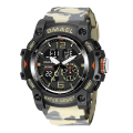 Miniatyrbild 1 av 6: SMAEL Military Sport Watch Quartz Armbandsur 50M Vattentät Väckarklocka Ljus Analog Digital 8007 Herr Man Klockor Kronograf CANMOUFLAGE KHAKI