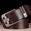 Miniatyrbild 5 av 6: Lyxmärke Designer Bälte Herr Mode Äkta Läder Midjerem Legering Nål Spänne Herrbälte Cummerbunds Ceinture Homme 2022 Jeepzero Black 110cm