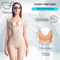 Miniatyrbild 5 av 6: Flarixa Plus Size Shapewear Dam Waist Trainer Body Shaper Sömlös öppen gren Bodysuits i ett stycke Boxer Black L