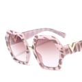 Miniatyrbild 1 av 6: Nytt mode för kvinnor oregelbundna överdimensionerade solglasögon Retro Designer Solglasögon för damer Trendiga nyanser av högsta kvalitet UV400 glasögon Leopard Pink As the picture