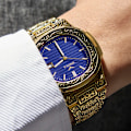 Miniatyrbild 3 av 6: Mode quartz watch herr Märke ONOLA lyx Retro gyllene klocka i rostfritt stål herr guld watch watch hombre ON3808 Retro silver