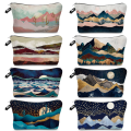 Miniatyrbild 2 av 6: Landskapsmålning Sminkväska Polyester Kosmetikväska Kvinnors Necessaire-påse med blixtlås Rakapparat påsar Lyx Man Resväska hz3107 Landscape