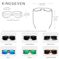Miniatyrbild 5 av 6: Äkta KINGSEVEN Brand Square Retro Gradient Polarized Solglasögon Dam Män Kolfibermönster Design Utomhussportglasögon Leopard Brown