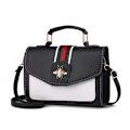 Miniatyrbild 2 av 6: Kvinnor Designer Contrast Handväska Kvinna Ny Klassisk Crossbody-väska Flikväska Läder Axelväska Damväska Light Grey