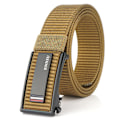 Miniatyrbild 1 av 6: Nytt mode herrbälte Toppkvalitet Bekväma nylon för män Metall Automatiskt spänne Ung Canvas Taktisk designerbälte Brown Belt A 120cm Adjustable