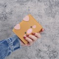 Miniatyrbild 6 av 6: Söt gris Korta plånböcker Studentmyntväskor Dam Mini Enfärgade produkter Korthållare Läderhandväskor 2022 ROSA Pink
