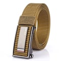 Miniatyrbild 1 av 6: Nytt mode herrbälte Toppkvalitet Bekväma nylon för män Metall Automatiskt spänne Ung Canvas Taktisk designerbälte Brown Belt B 120cm Adjustable
