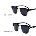 Miniatyrbild 5 av 6: RUOBO Klassiska polariserade solglasögon för män Kvinnor Märkesdesign Körspegel Yta Lins Solglasögon Goggle UV400 Gafas De Sol Black-Mercury Silver Frame