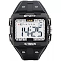 Miniatyrbild 2 av 6: TPW Oversized Digital Watch Big Numbers Lätt att läsa 5ATM Vattentålig Black02