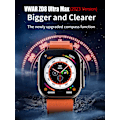 Miniatyrbild 3 av 6: VWAR ZD8 Ultra MAX Plus Smart Watch Series 8 Kompass 49mm Titanium Alloy Bluetooth Call NFC ECG IP68 Vattentät Smartwatch Gold Alpine S