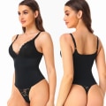 Miniatyrbild 1 av 6: Stringtrosa Shapewear Body Dam Helkroppsformare Overbust Spets Underkläder Body Suit Öppen gren Spets BH Underkläder Remmar Black 4XL