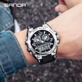 Miniatyrbild 6 av 6: Mode SANDA Toppmärke Herrklockor 5ATM Vattentät Sport Militär Armbandsur Watch för män Klocka Relogio Masculino 739 Armygreen