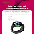 Miniatyrbild 5 av 6: Män Klockor Blodtryck Rund Smart watch Dam Vattentät Sport Puls Fitness Tracker Klockor för Android IOS Telefon D20 Red