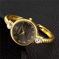 Miniatyrbild 1 av 6: Lyxiga guld rostfritt stål Kvinnor Klockor Mode Kvinna Armband Armband Watch Med Kristall Watch Kvinnlig Klocka Reloj Mujer Golden Black