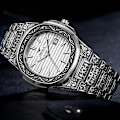 Miniatyrbild 6 av 6: Mode quartz watch herr Märke ONOLA lyx Retro gyllene klocka i rostfritt stål herr guld watch watch hombre ON3808 Retro silver