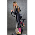 Miniatyrbild 3 av 6: All-inclusive Siamese Tights Jumpsuit hög elastisk Lycra Spandex Calisthenics Shiny New Racing Suit Black L